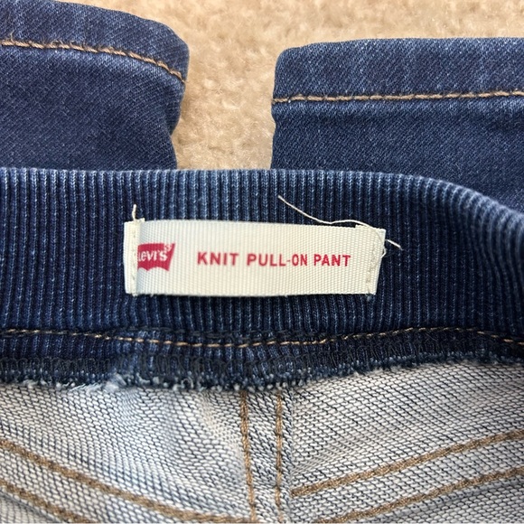 Levi Dark Wash Distressed Baby Blue Jeans Sz 12M - Picture 5 of 9